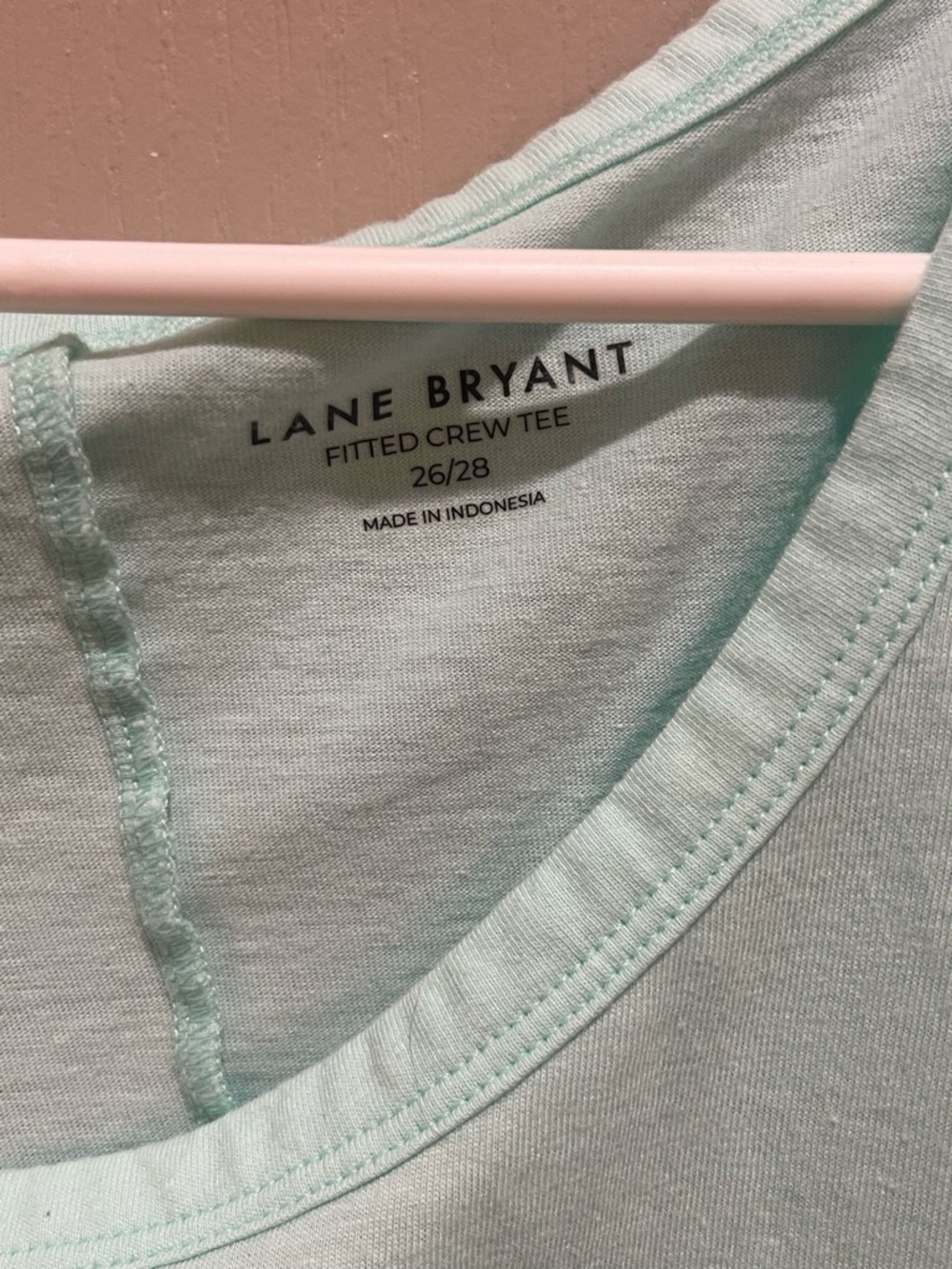 Lane Bryant Mint Scoop Neck Short Sleeve Top size 26/28 - Picture 2 of 3